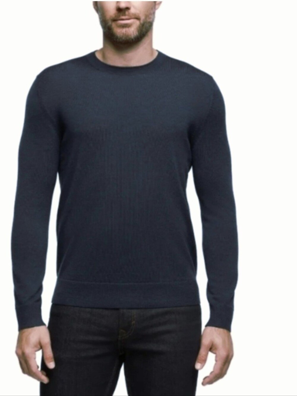 Mens Banana Republic 100% Merino Wool Crew Neck Sweater Blue Size XXL
